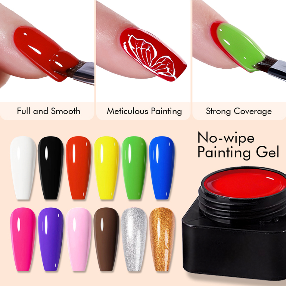 Nail Art Full Design - CHUNSHU 5ml No Wipe 4in1 Semi-solid