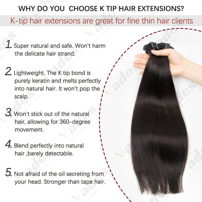 MRS HAIR 50G K Tip Hair Extens - Nail Art Natural recension och pris