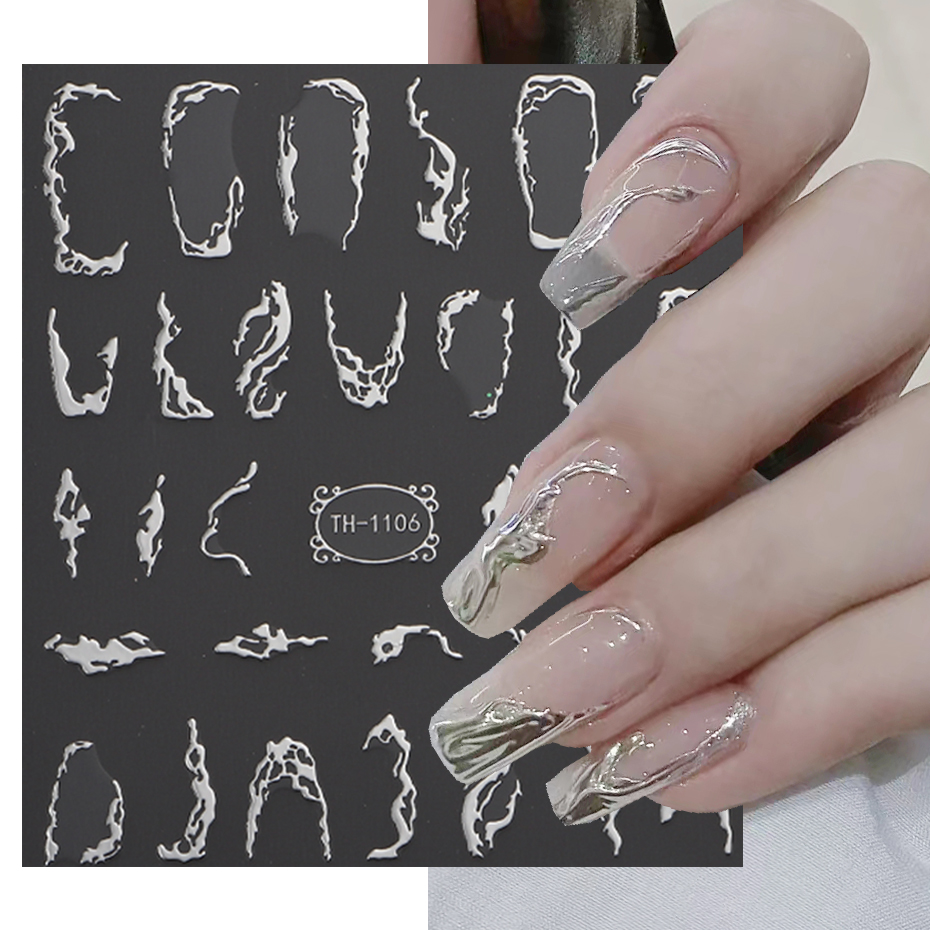 3D Metalic Line Nail Stickers  - Nail Art Full Design recension och pris
