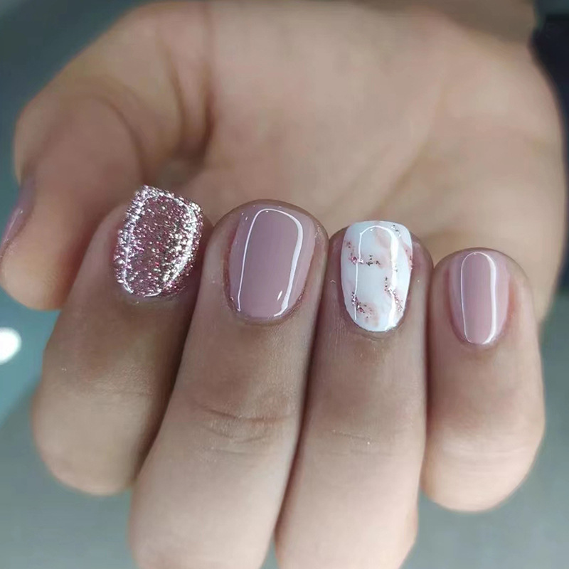 24Pcs Reusable Fake Nails Shor - Nail Art Full Design recension och pris