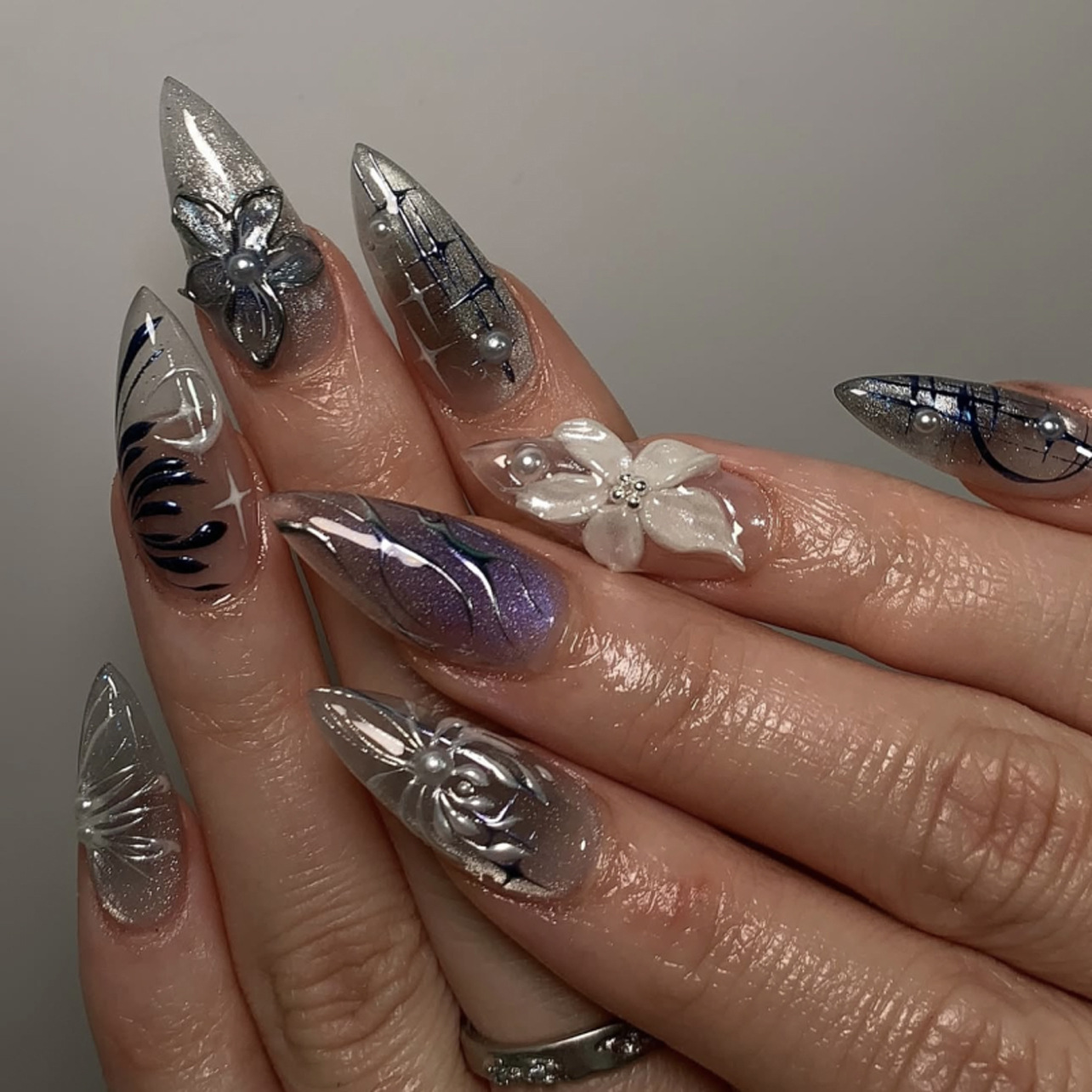 24Pcs Stiletto Shape Black Red - Nail Art Y2K recension och pris
