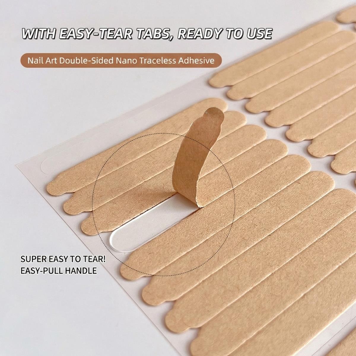 60/66Pcs Transparent Double Ad - Striping Tape Nail recension och pris