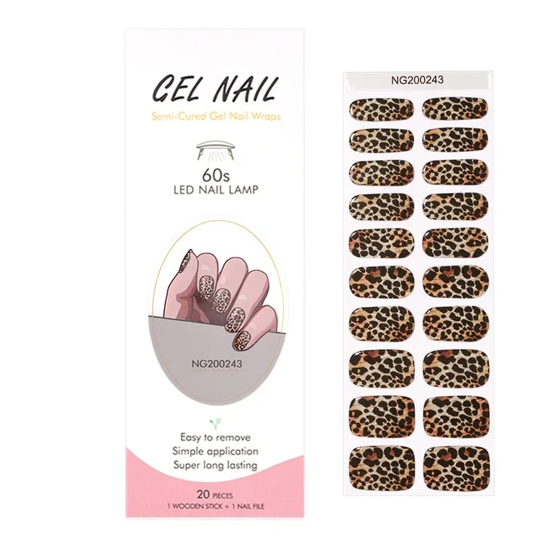 Spotted Leopard Print Semi-Cur - Striping Tape Nail recension och pris