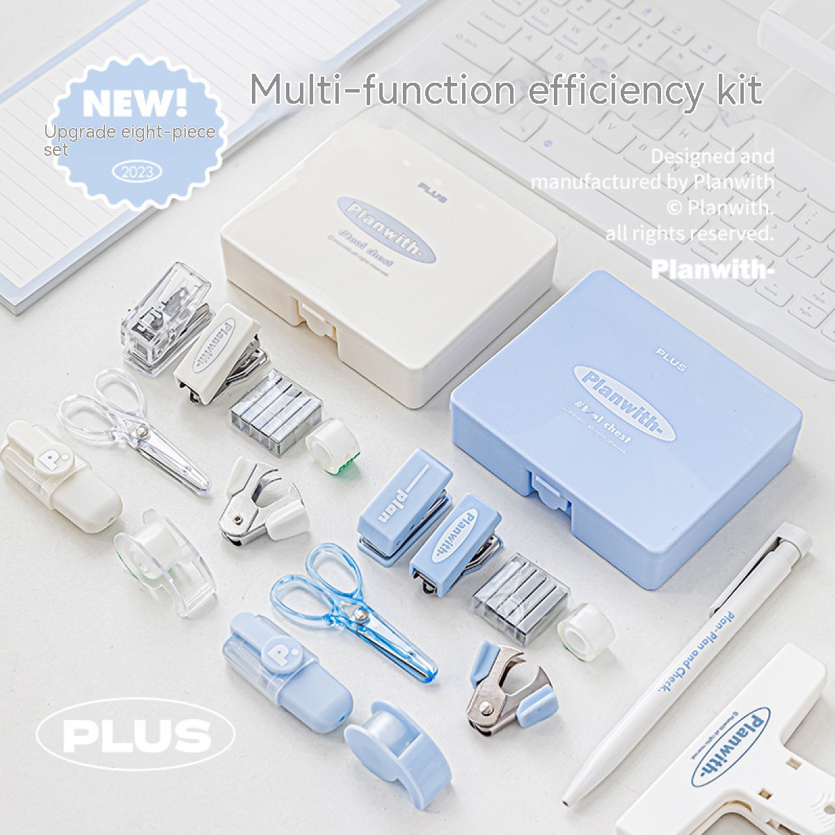 Kawaii Stationery Set, Stapler - Striping Tape Nail recension och pris