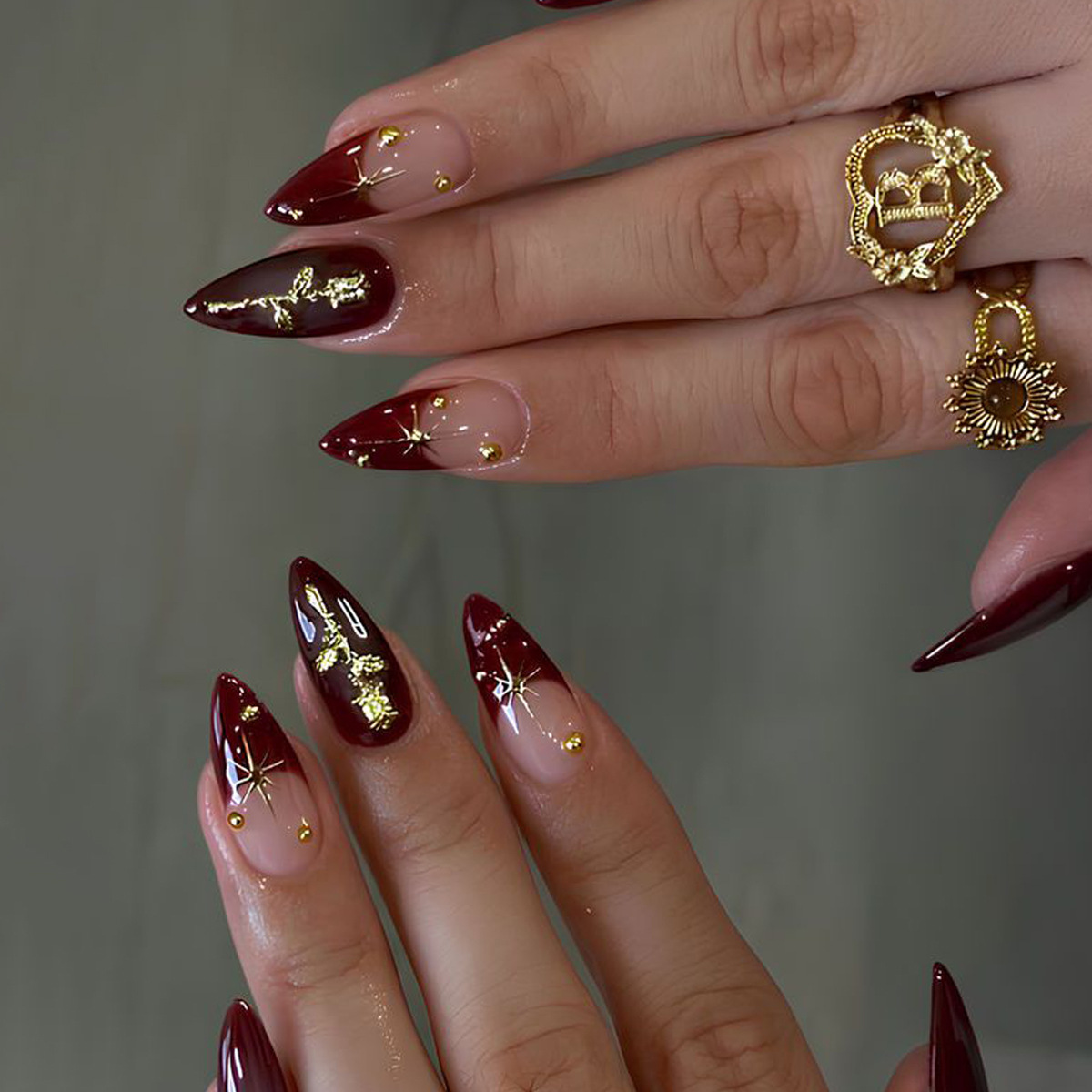 24pcs Flower Long Almond Press - Nail Art Full Design recension och pris