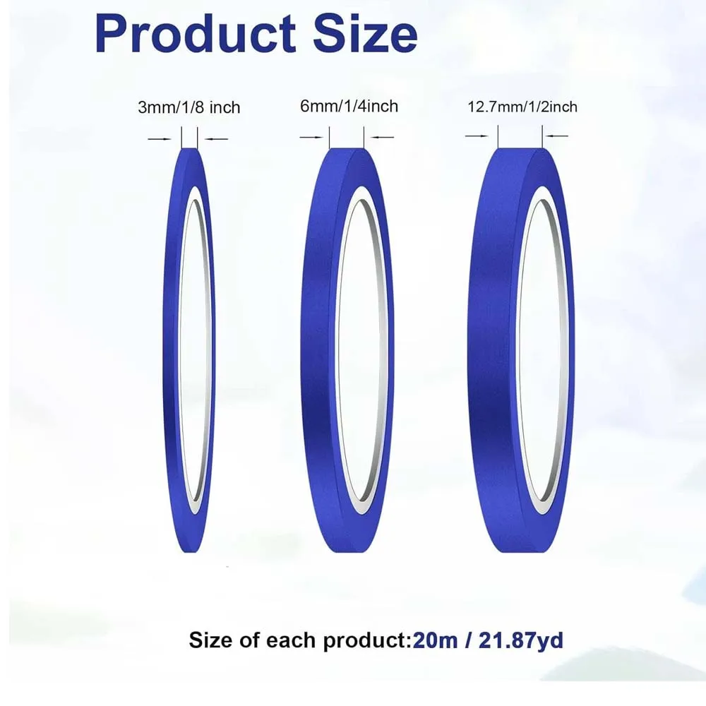 3 Rolls Of Blue Tape Are Suita - Striping Tape Nail recension och pris