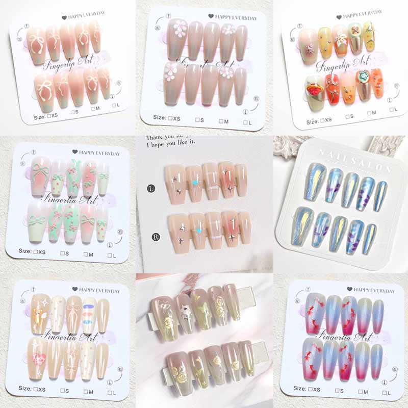 10 Pcs Women French Style High - Nail Art Y2K recension och pris
