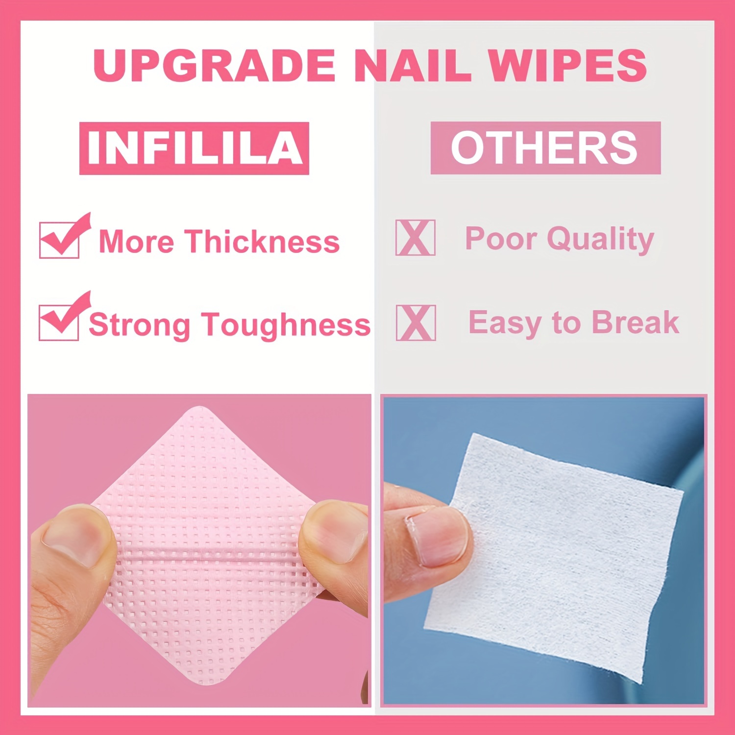 20/600pcs Lint-Free Nail Wipes - Nail Art Ideas recension och pris