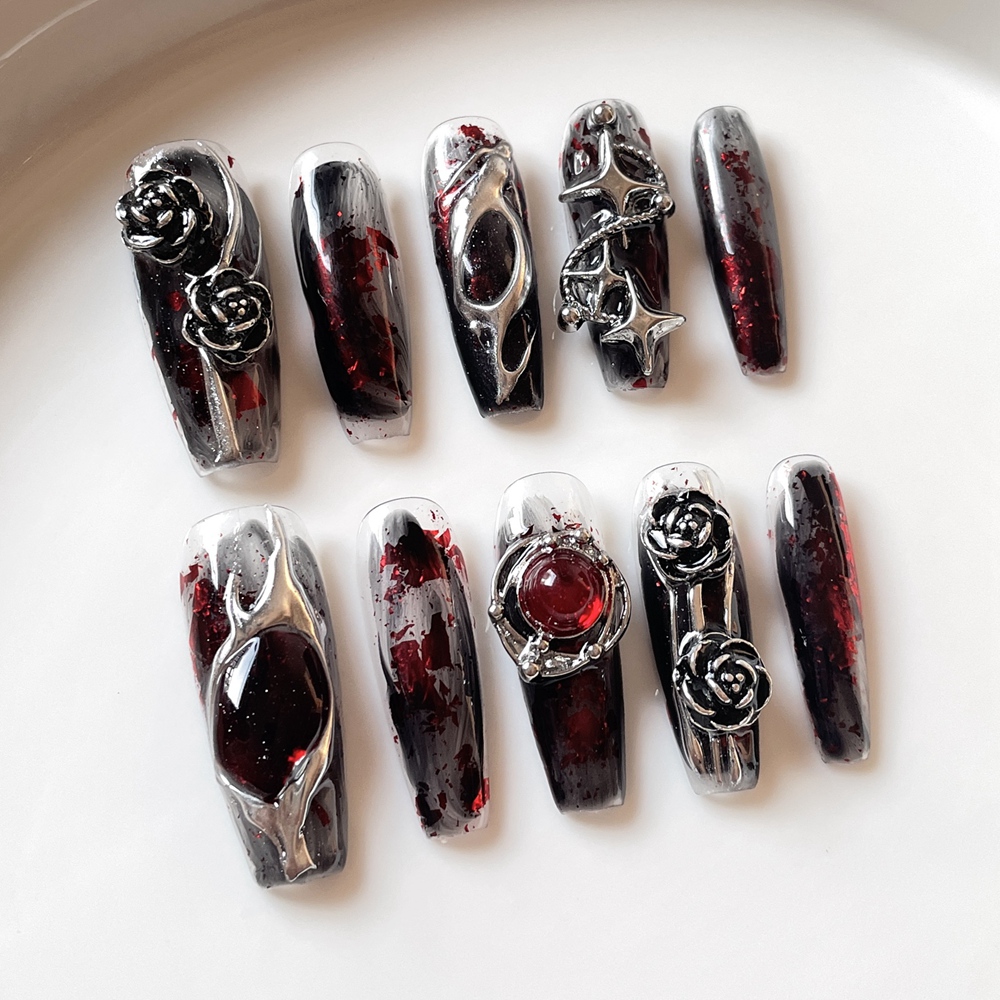Handmade Halloween Press on Na - Nail Art Y2K recension och pris