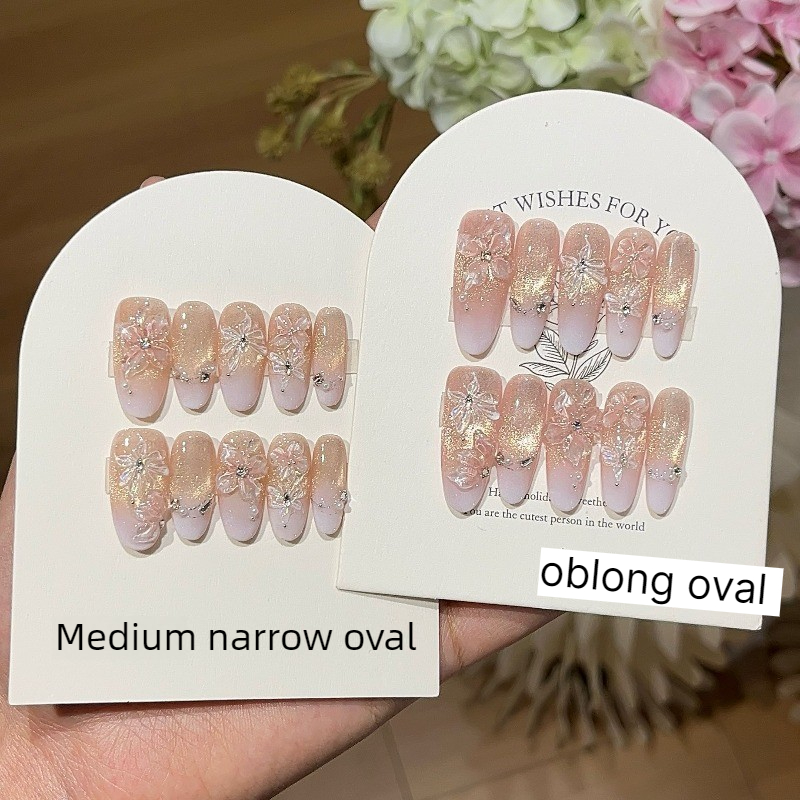 Exquisite Handmade Press on Na - Nail Art Ombre Pink recension och pris