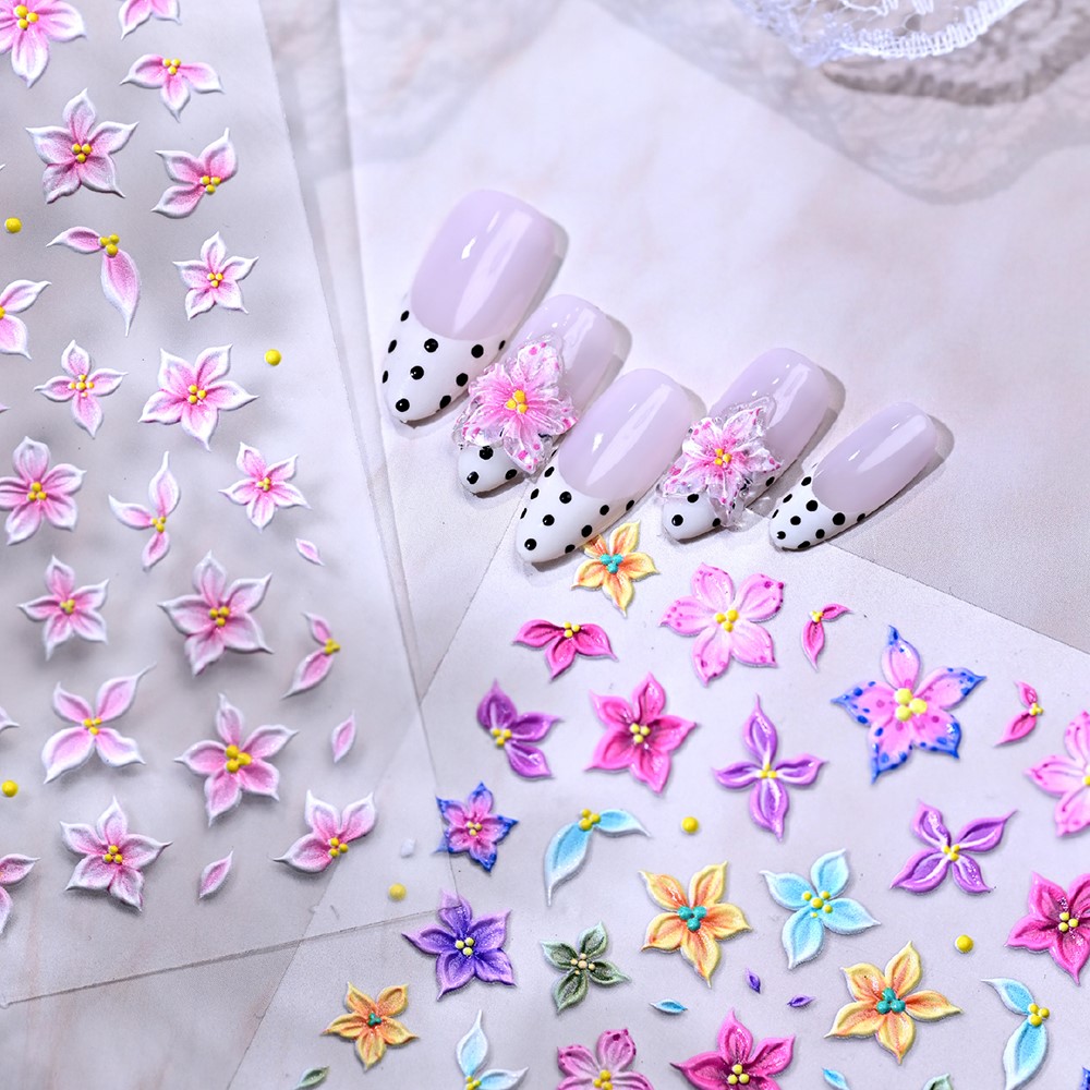 5D Relief Ombre Pink Five-Peta - Nail Art Ombre Pink recension och pris