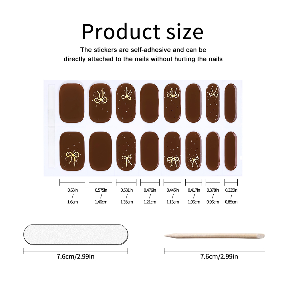 Semi-Cured Gel Nail Strips 16  - Striping Tape Nail recension och pris