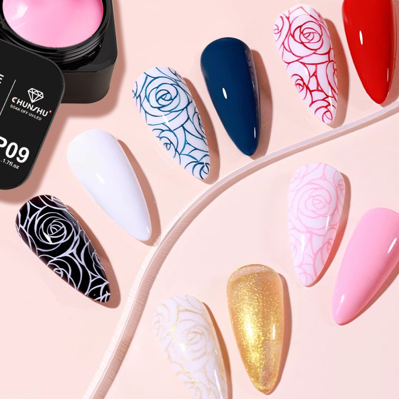 CHUNSHU 5ml No Wipe 4in1 Semi- - Nail Art Full Design recension och pris